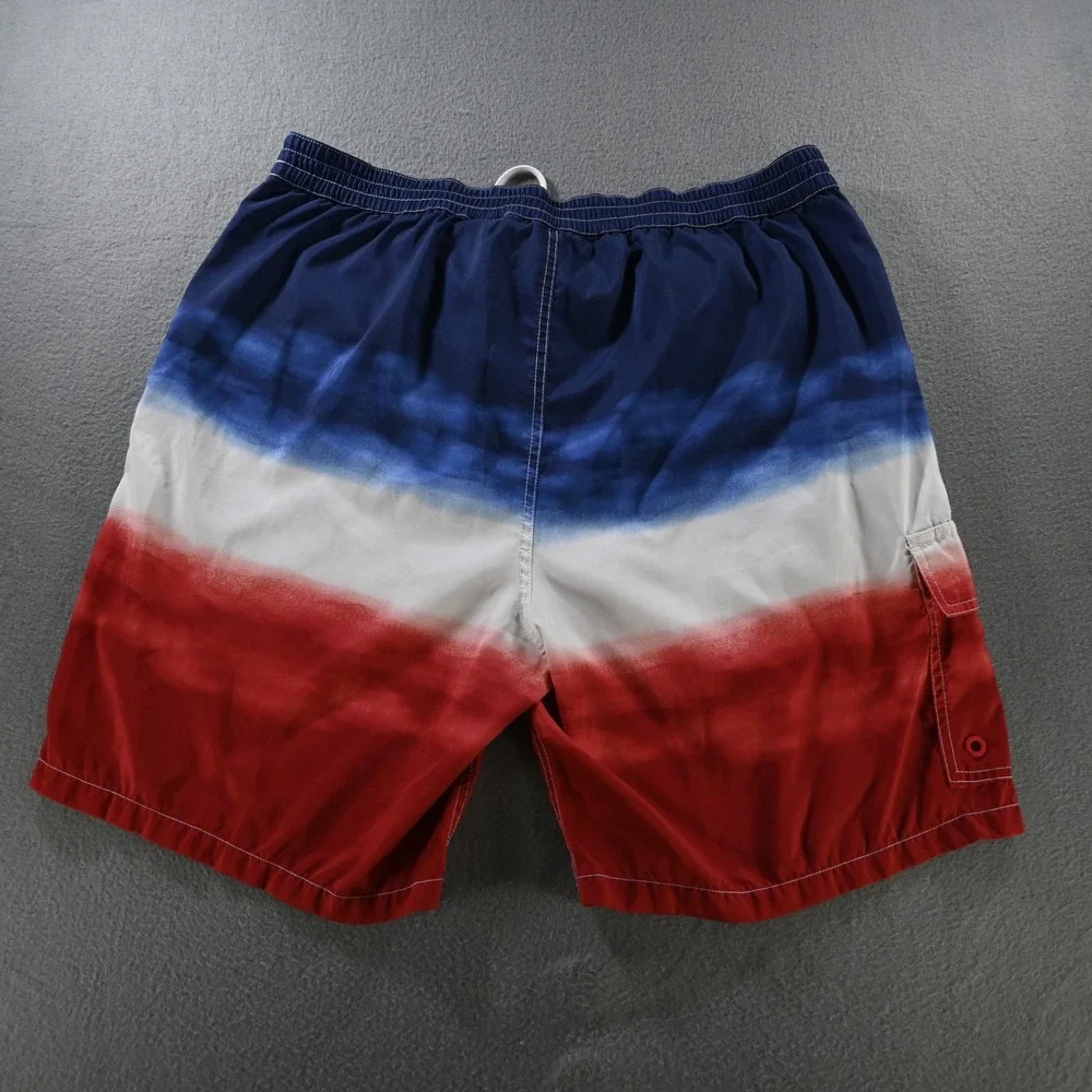 Polo Ralph Lauren Mens Ombre Americana Swim Trunks XXL Red White Blue‎ USA